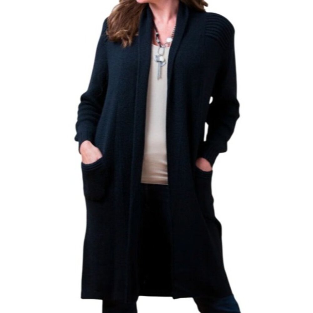 Alpaca Connection Womens M Alpaca/Wool Blend Long Cardigan Sweater Made in Peru